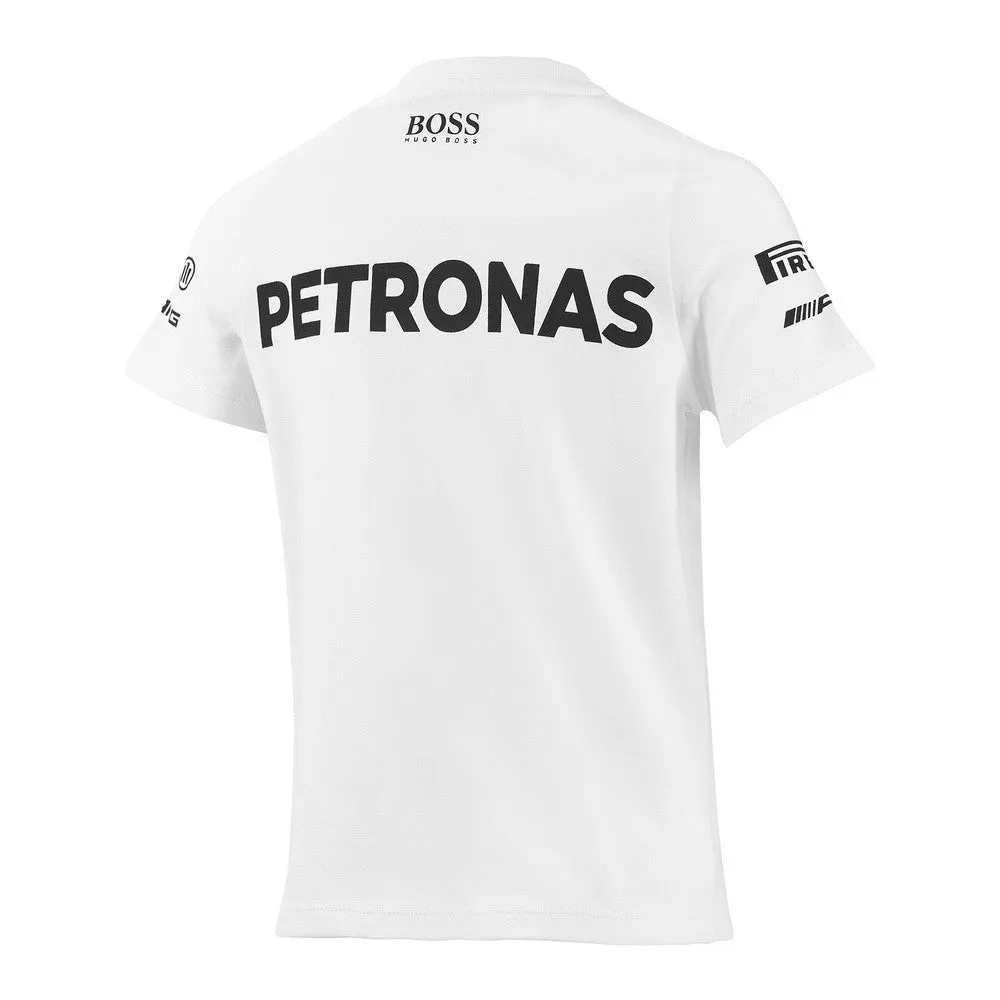 Mercedes Kids T-shirt, Team, White, 2015