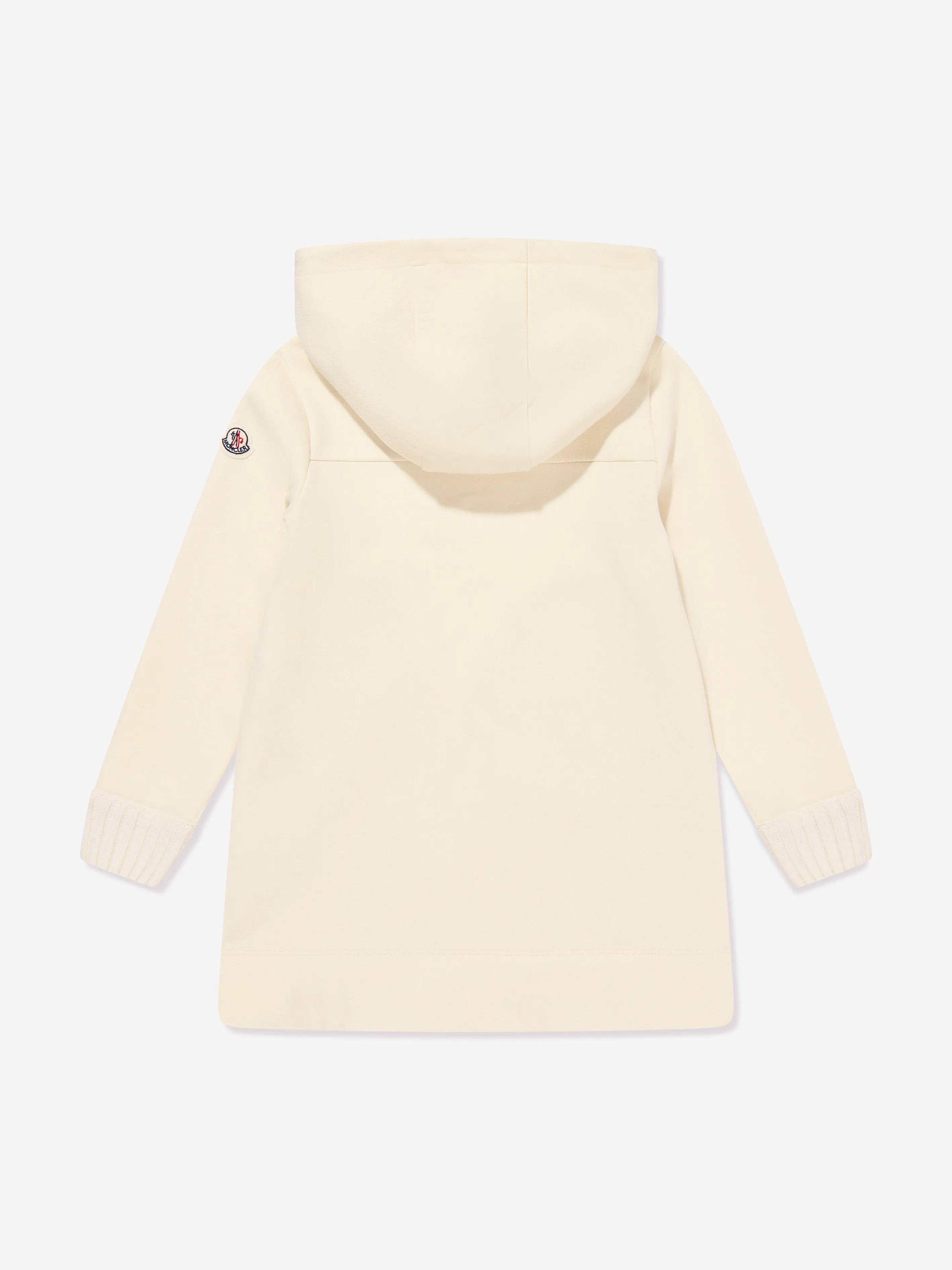 Moncler Enfant Girls Hooded Sweater Dress in Ivory