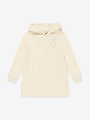 Moncler Enfant Girls Hooded Sweater Dress in Ivory