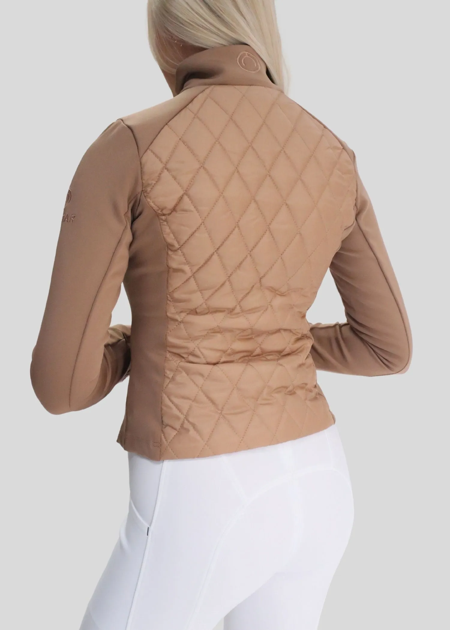 MoQuinn Quilted Hybrid Jacket - Latte