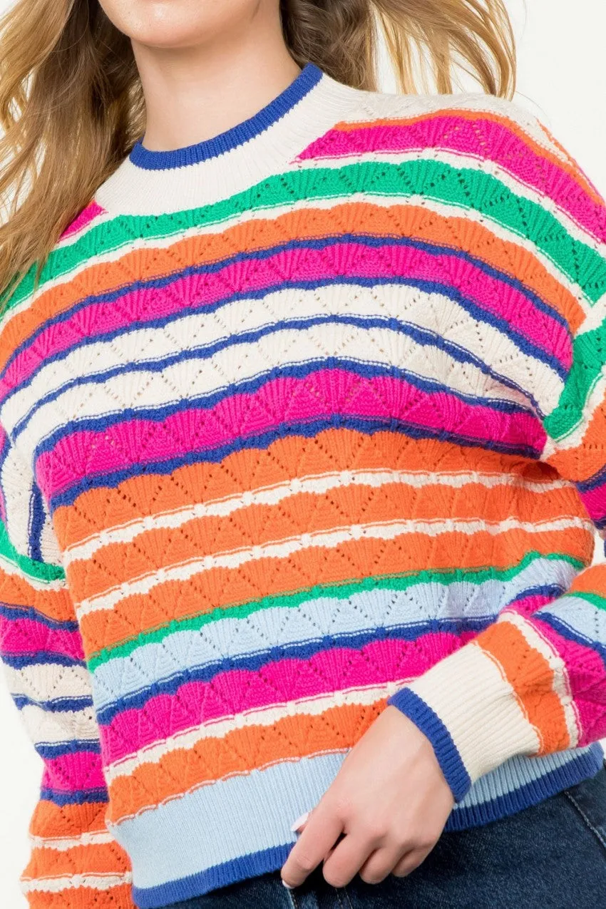 MULTI COLOR KNIT SWEATER