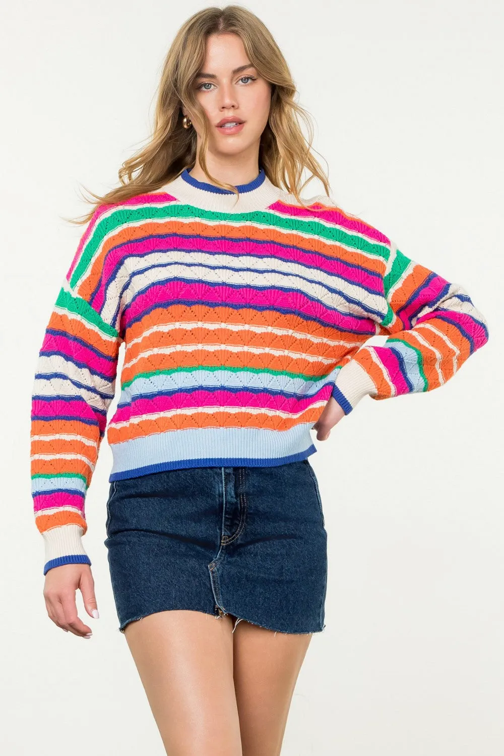 MULTI COLOR KNIT SWEATER