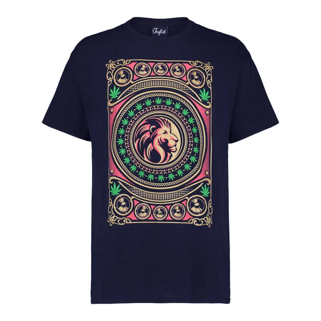 Navy Junglist Lion T Shirt