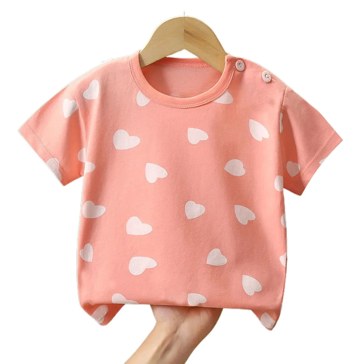 New Arrival Pure Cotton T-Shirt for Baby Girls and Boys, Summer Tee for Toddlers, Striped Short Sleeve Top  Ropa De Niña