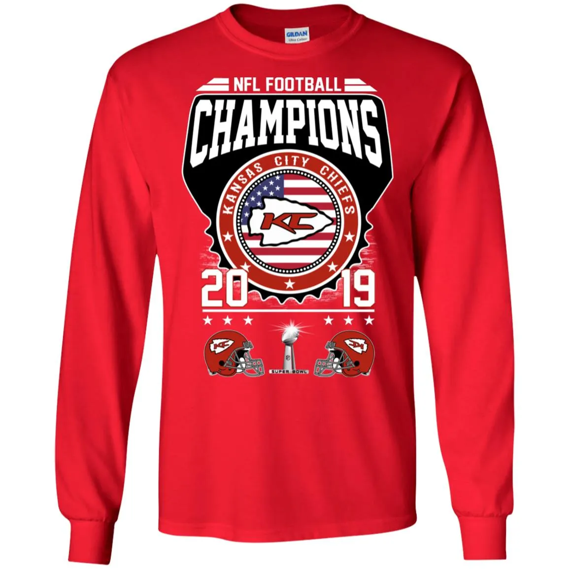 Nfl – Football Champions Kansas City Chiefs Super Bowl 2019 Men Long Sleeve Shirt