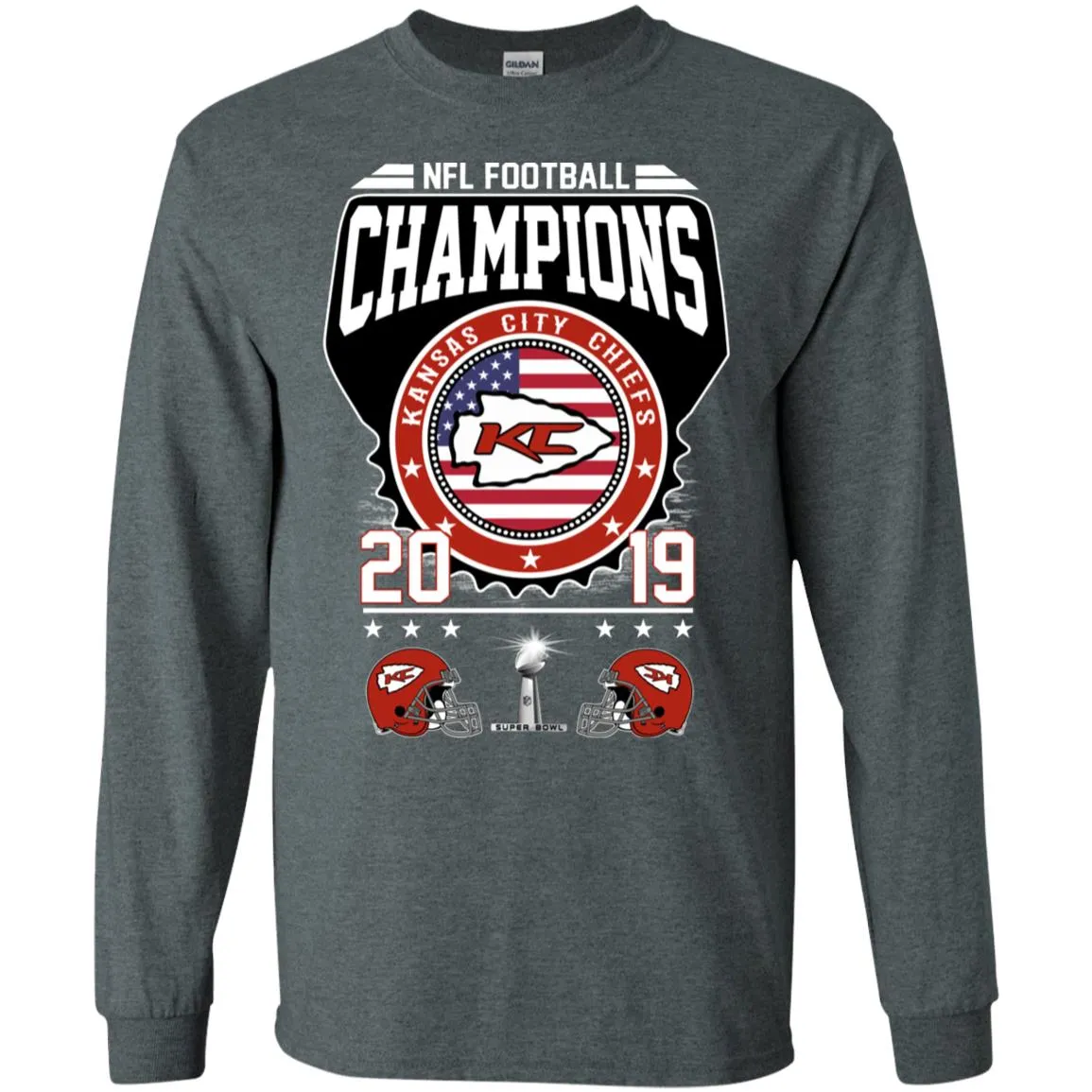 Nfl – Football Champions Kansas City Chiefs Super Bowl 2019 Men Long Sleeve Shirt