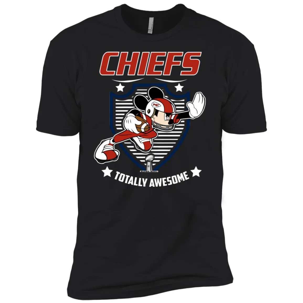 Nfl – Kansas City Chiefs Totally Awesome Mickey Mouse Super Bowl 2019 Football Men Short Sleeve T-Shirt