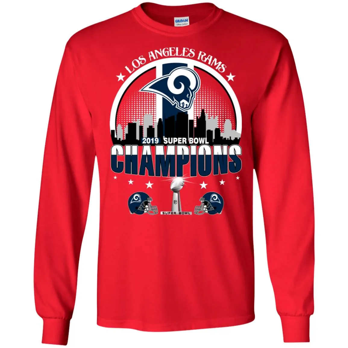 Nfl – Los Angeles Rams 2019 Super Bowl Champions Football Men Long Sleeve Shirt