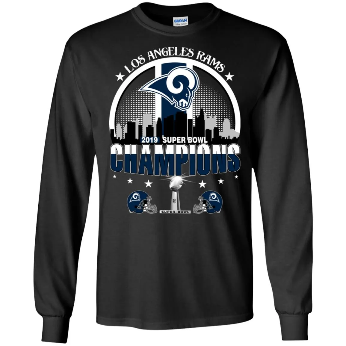 Nfl – Los Angeles Rams 2019 Super Bowl Champions Football Men Long Sleeve Shirt