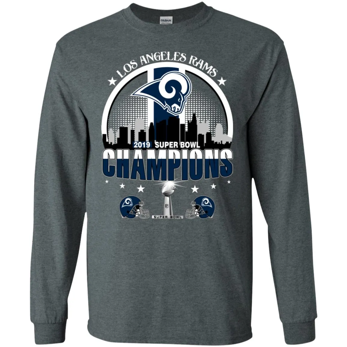 Nfl – Los Angeles Rams 2019 Super Bowl Champions Football Men Long Sleeve Shirt