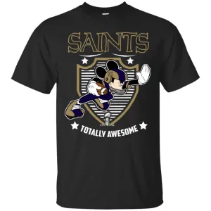 Nfl – New Orleans Saints Totally Awesome Mickey Mouse Super Bowl 2019 Football Men Cotton T-Shirt