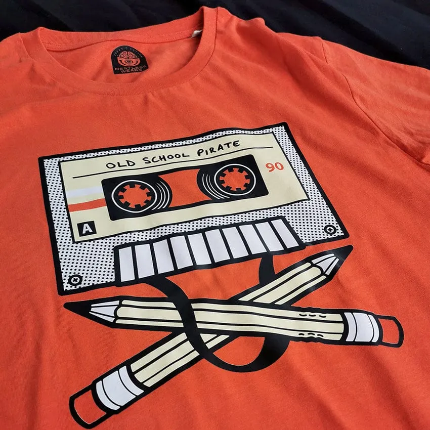 Old School Pirate Cassette Tape T-Shirt