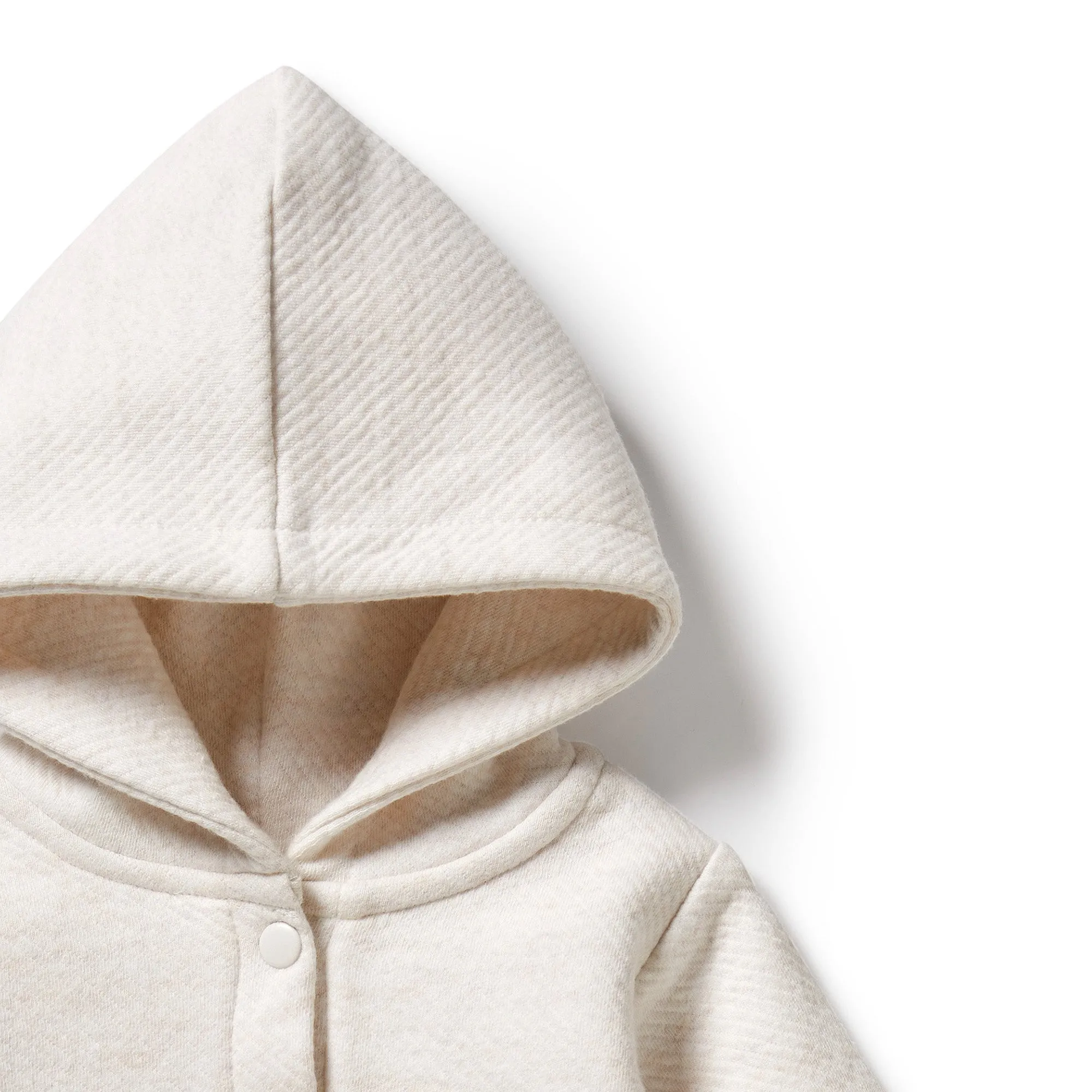 Organic Cotton Quilted Jacket | Oatmeal