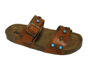 Outwoods Women's Bork-105 Sandal - Cognac 21364-137