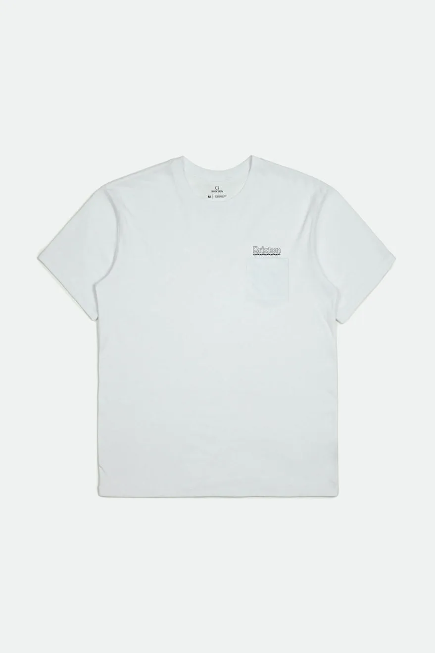 Palmer Chain S/S Standard Pocket Tee - White