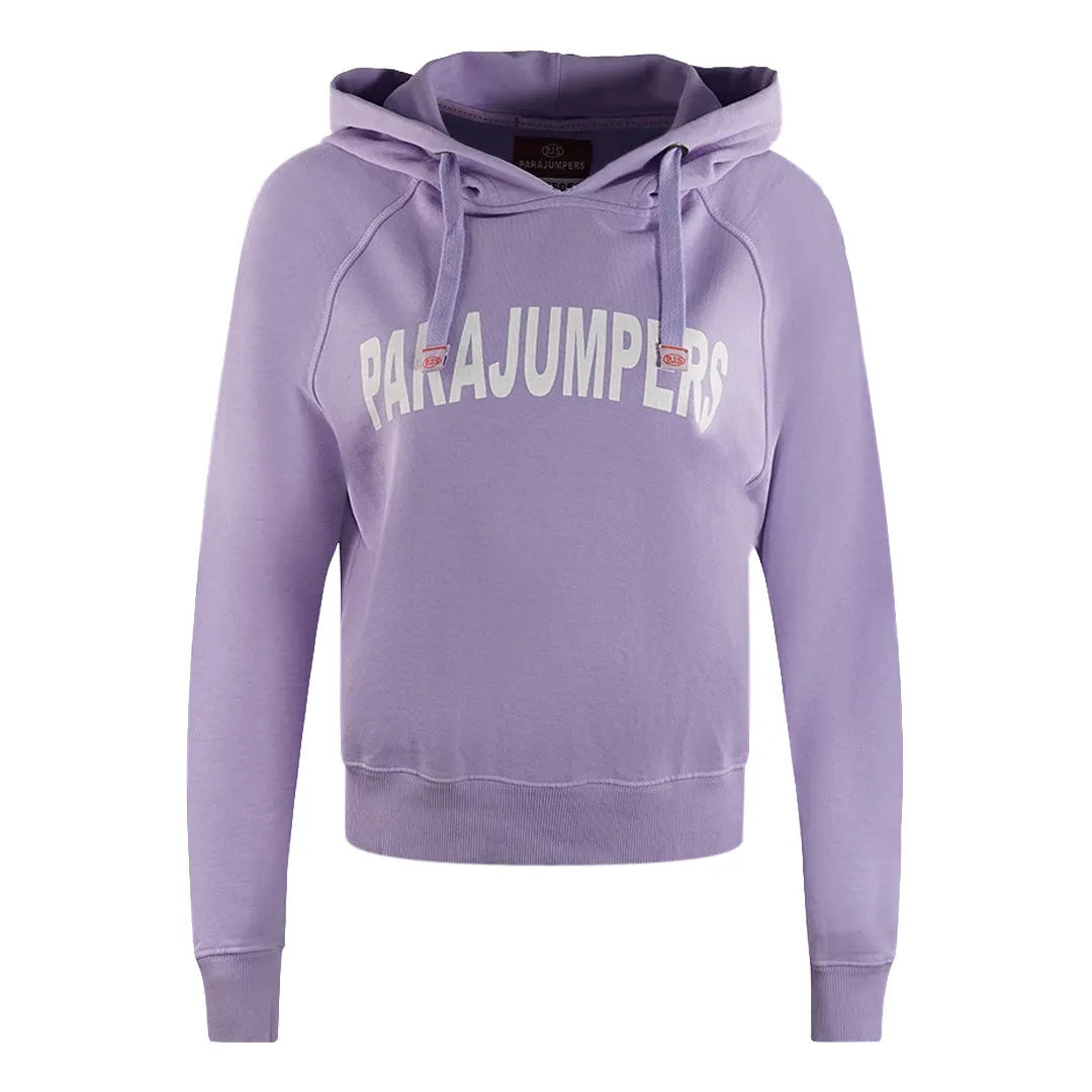 Parajumpers Hoody Plain Purple Crop Hoodie