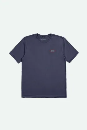 Parsons S/S Tailored T-Shirt - Washed Navy/Grey/Brick