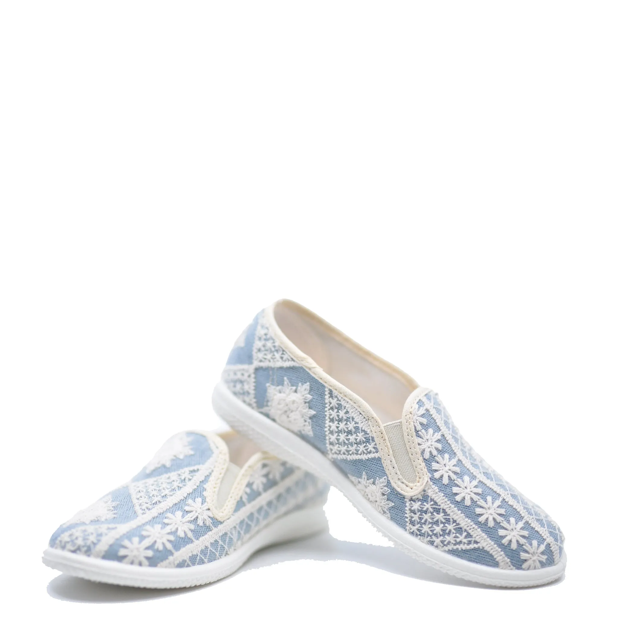 Pepe Blue and White Tapestry Slip On