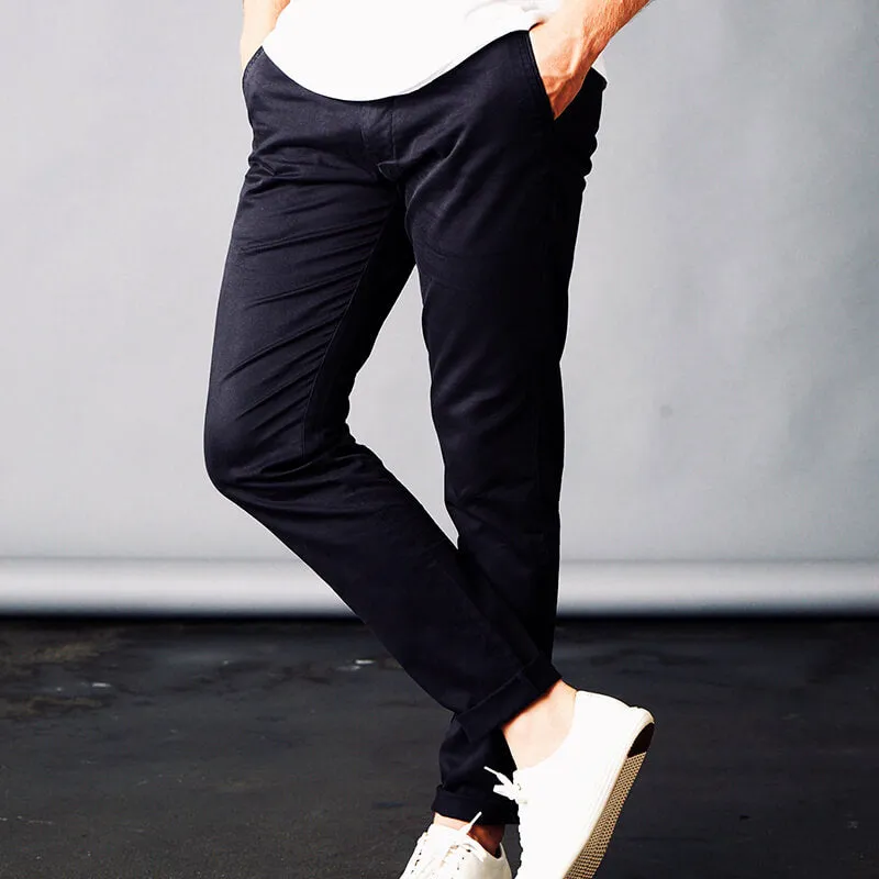 Perk Chinos in Solid Black