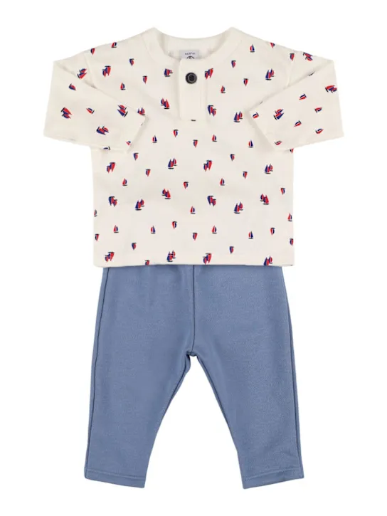 Petit Bateau   Printed cotton t-shirt &amp; pants 