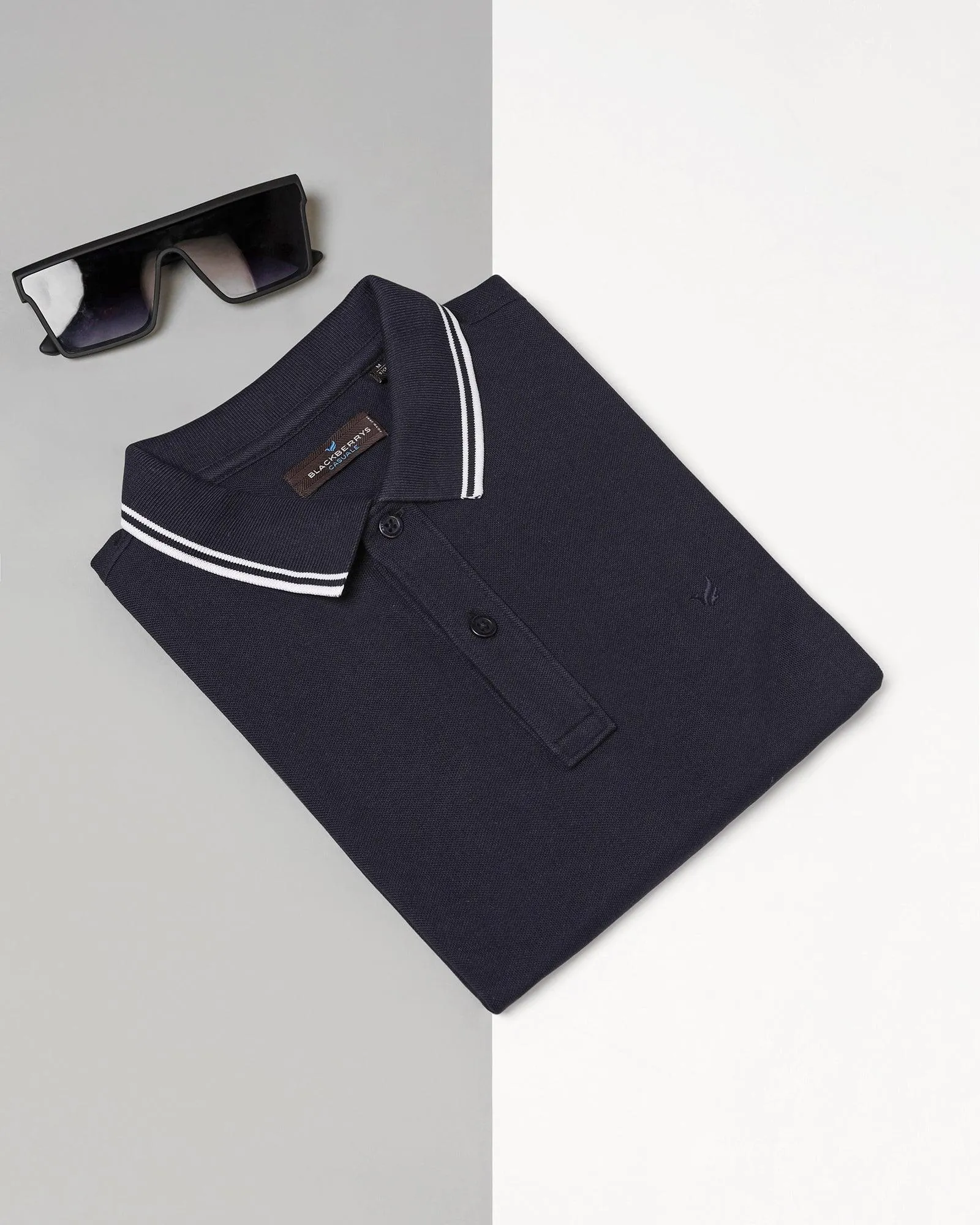 Polo Navy Solid T-Shirt - Fifa