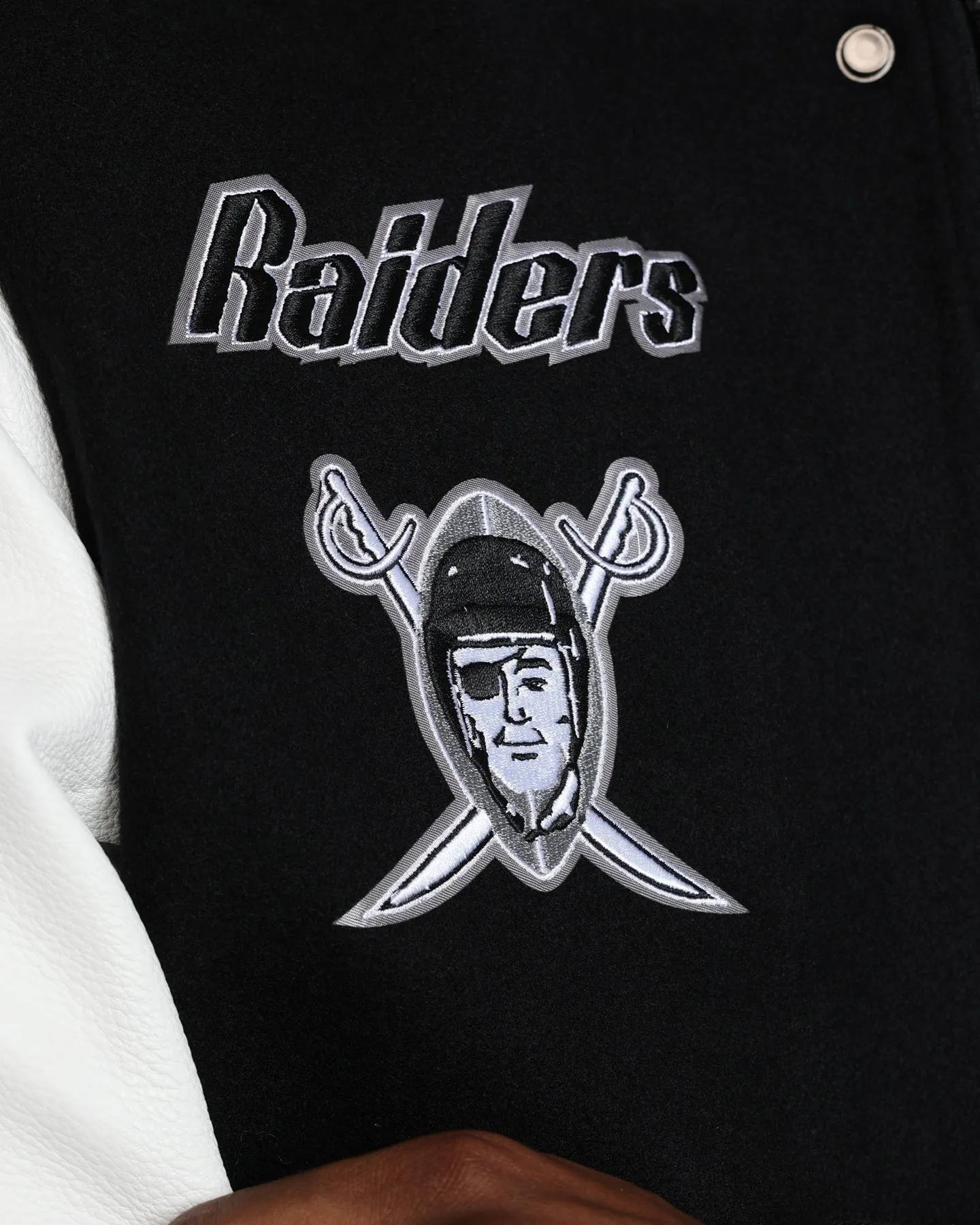 Pro Standard Oakland Raiders Wool Varsity Jacket Black/White