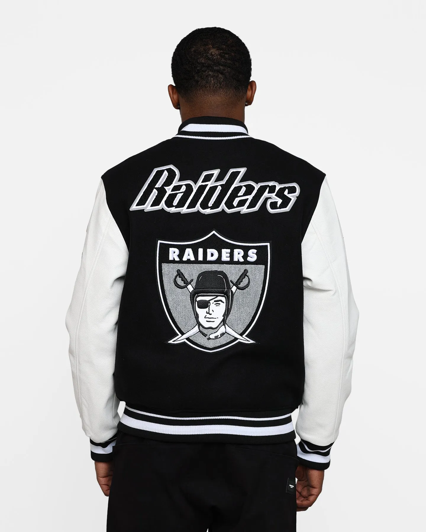 Pro Standard Oakland Raiders Wool Varsity Jacket Black/White