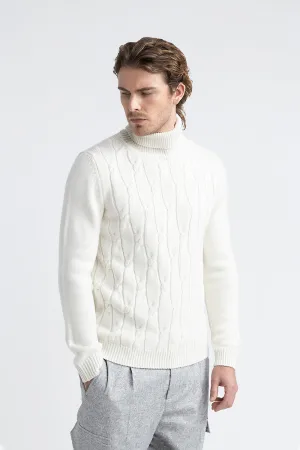 Pure merino wool high neck sweater