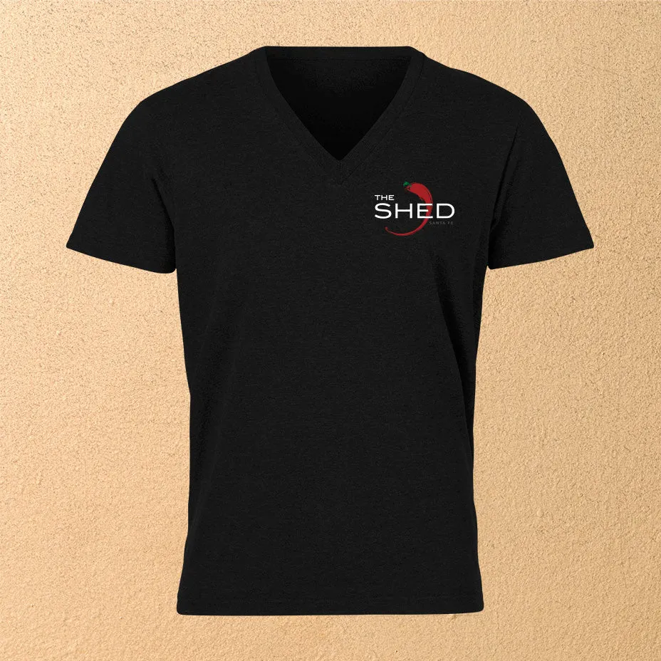 "The Shed Chile" Women's V-Neck T-Shirt - Black