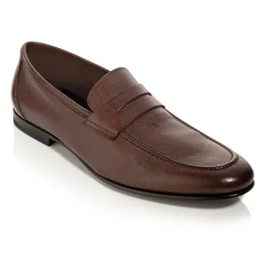 Ravello Medium Brown Calf Moccasin Slip On