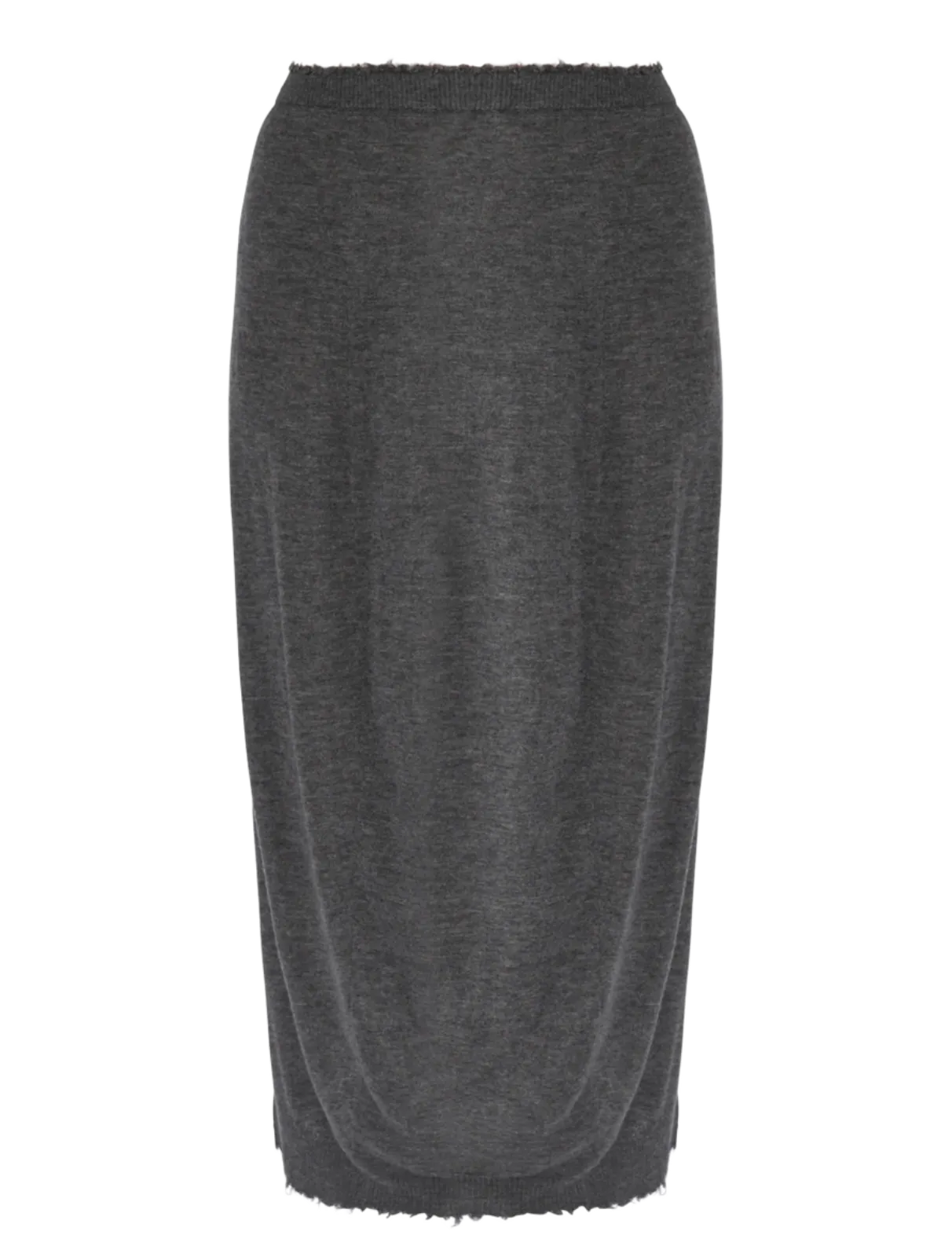 Raw Edge Knit Pencil Skirt