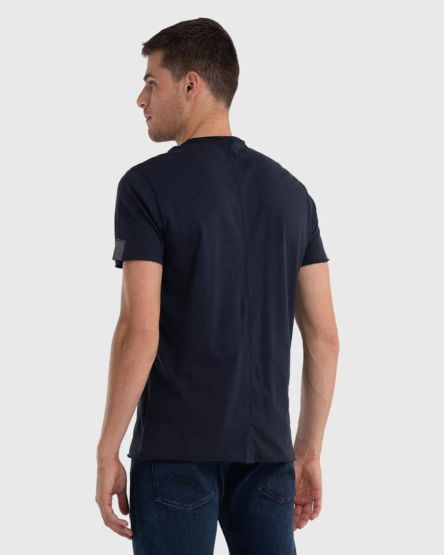 REPLAY R5762660M3590 NAVY CREW TEE