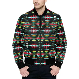 River Trail Sunset Quilted Bomber Jacket for Men