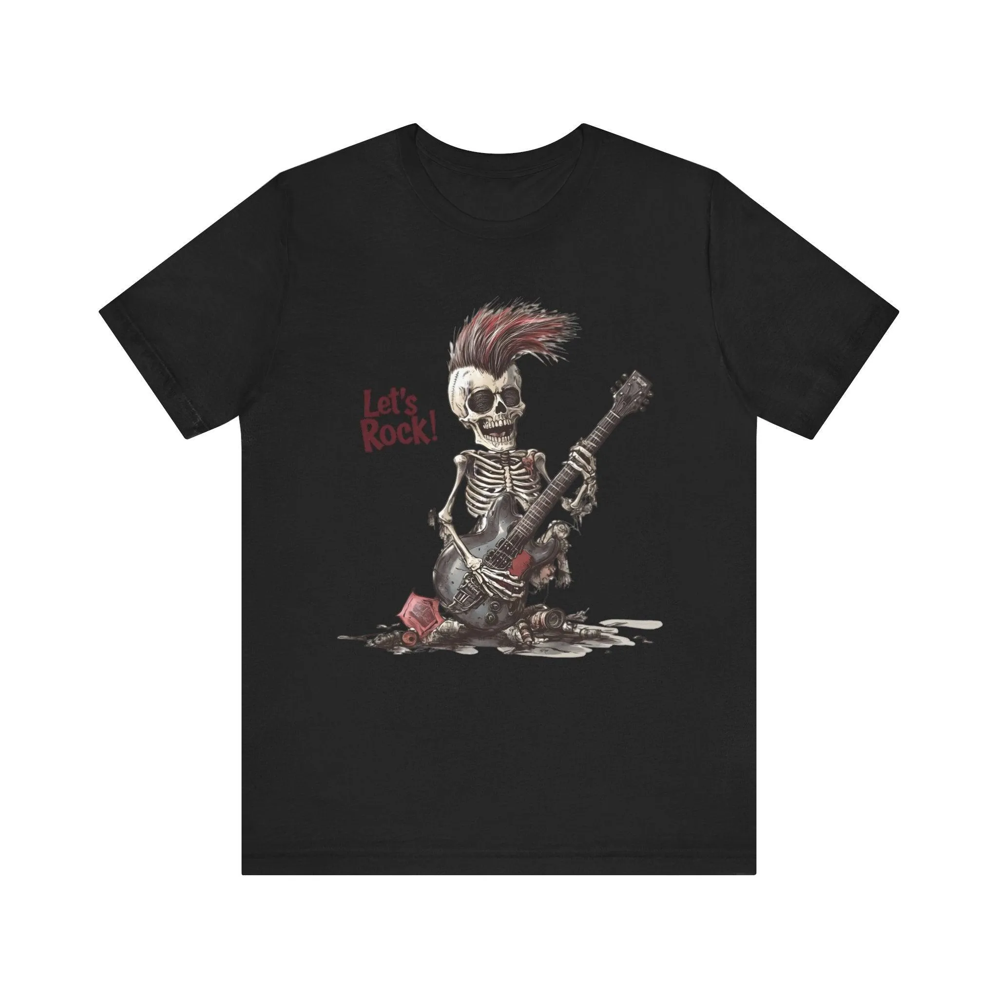 Rock Punk Skeleton Rocker T Shirt