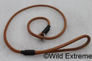 Round Leather Slip Dog Lead