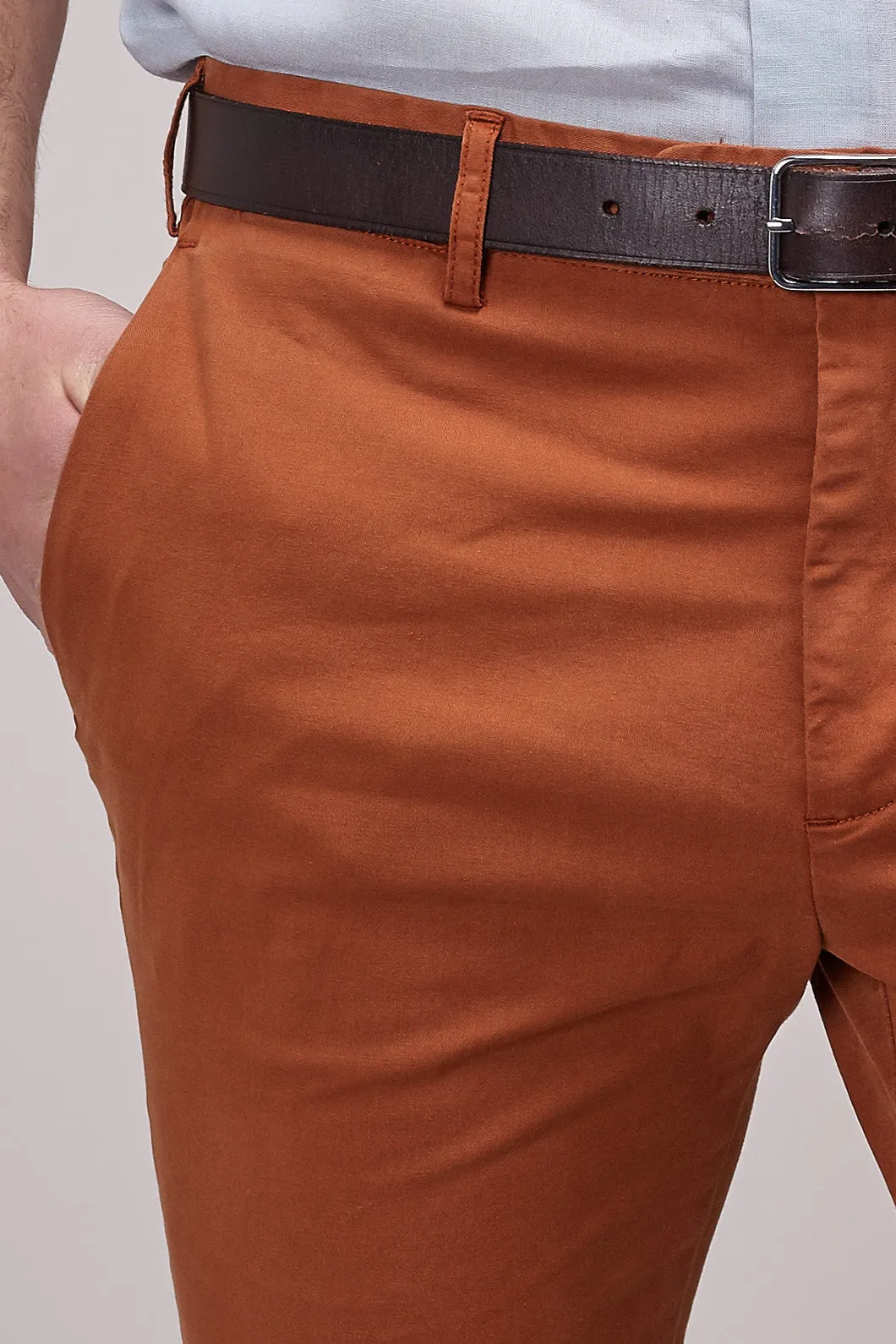 Rust Skinny Les Chino