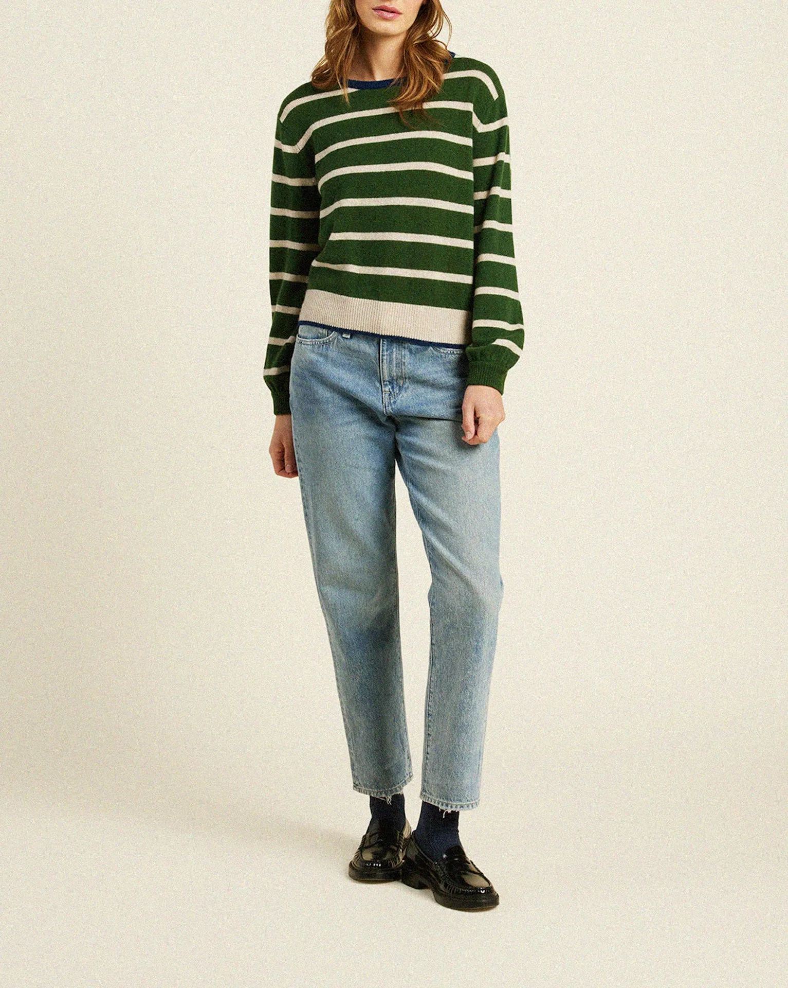 Ryann Sweater Green Stripe