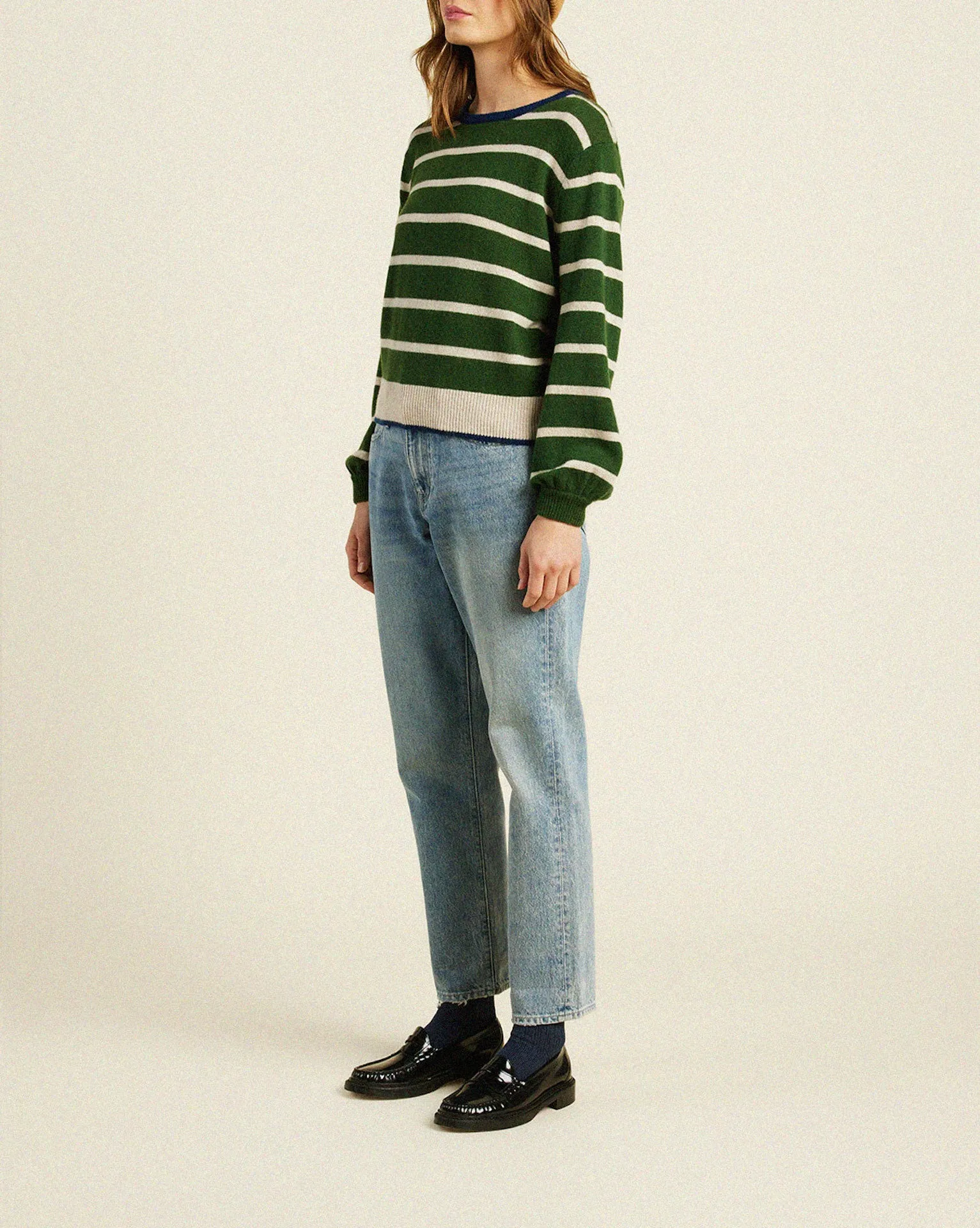 Ryann Sweater Green Stripe