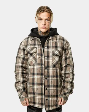 Saint Morta Quilted Flannel Jacket Brown