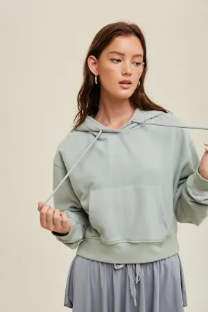 Sarah Hooded Crop Sweatshirt