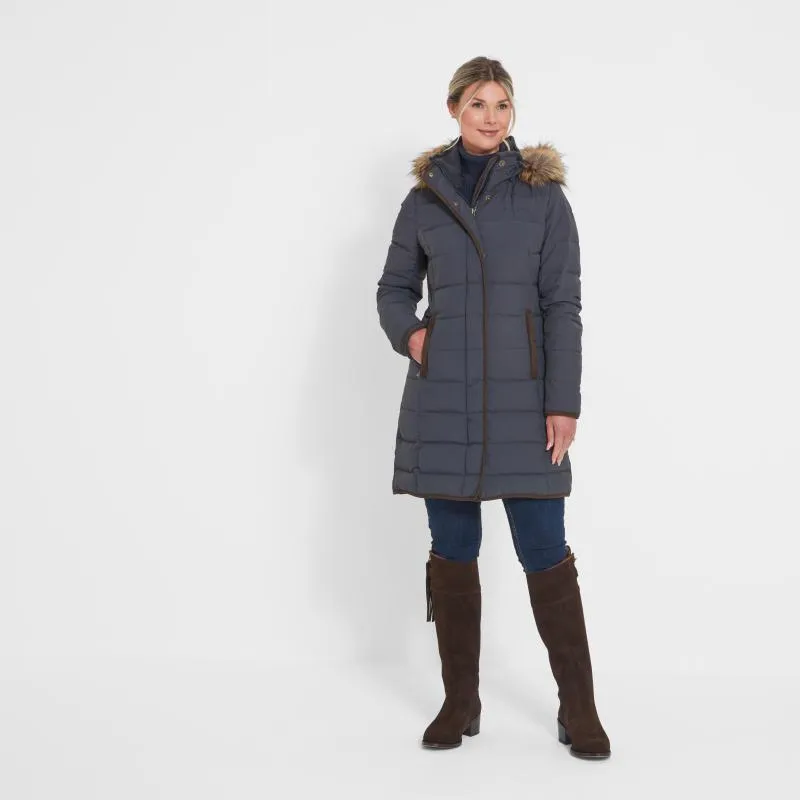 Schoffel Mayfair II Ladies Down Coat - Gunmetal