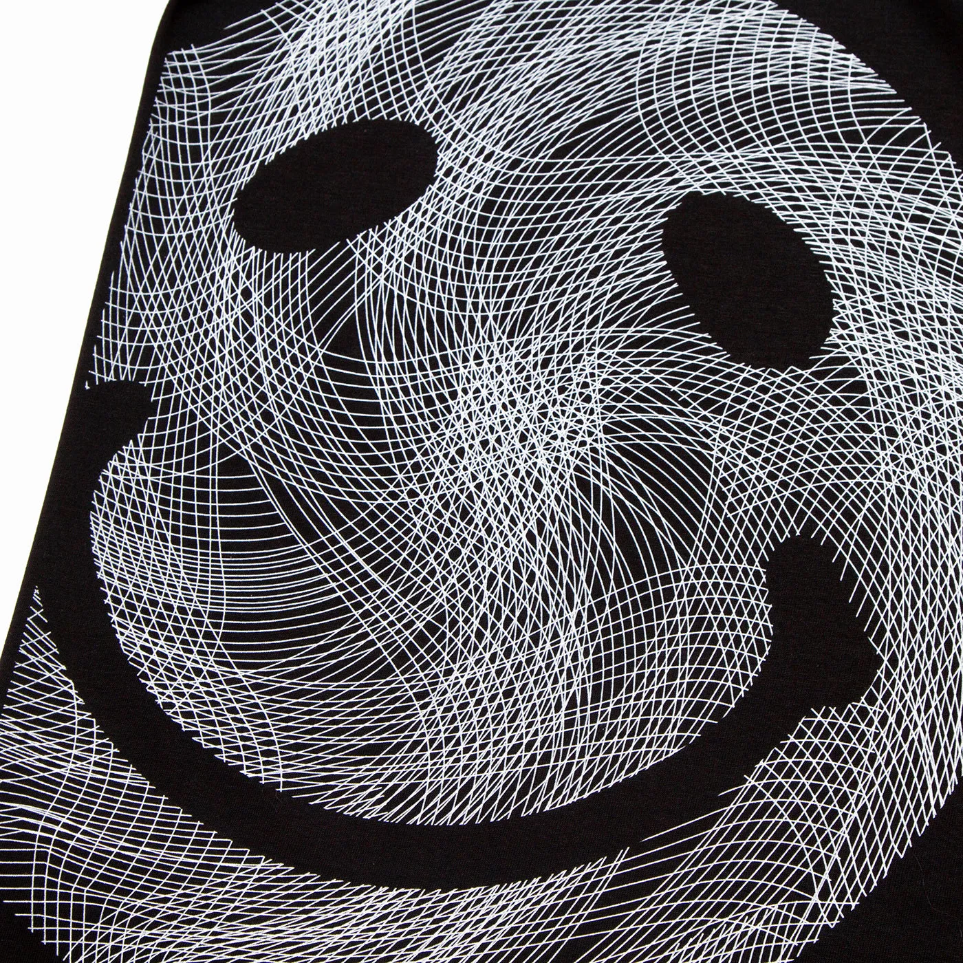 Side Smiley Lines - Tshirt - Black