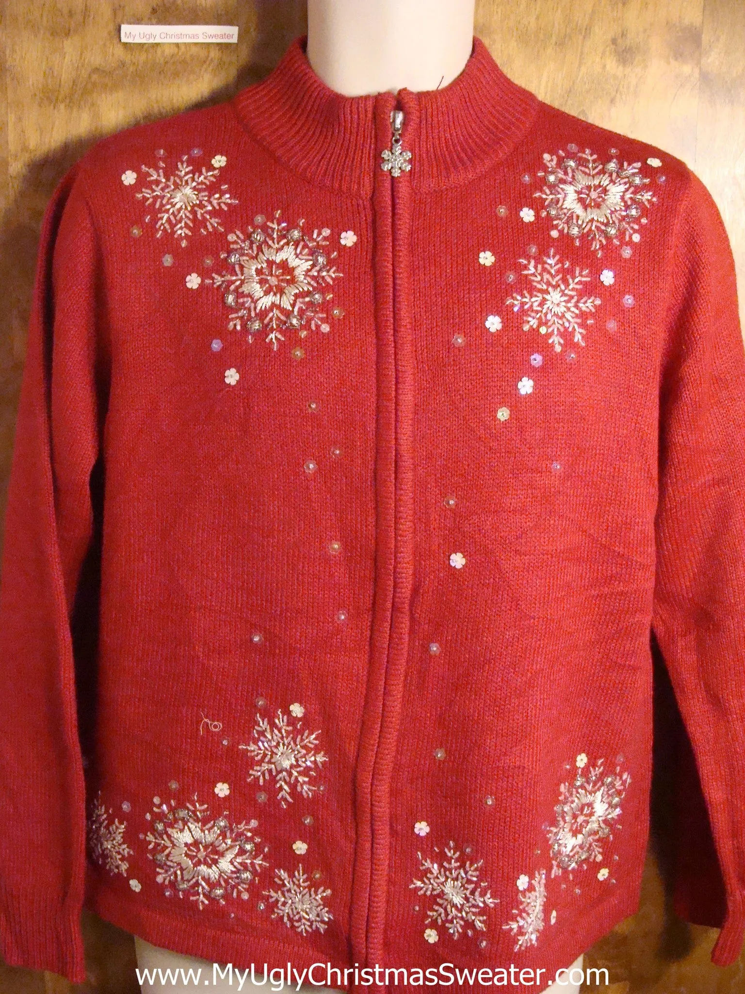 Snowflake Holiday Cheer Tacky Christmas Sweater