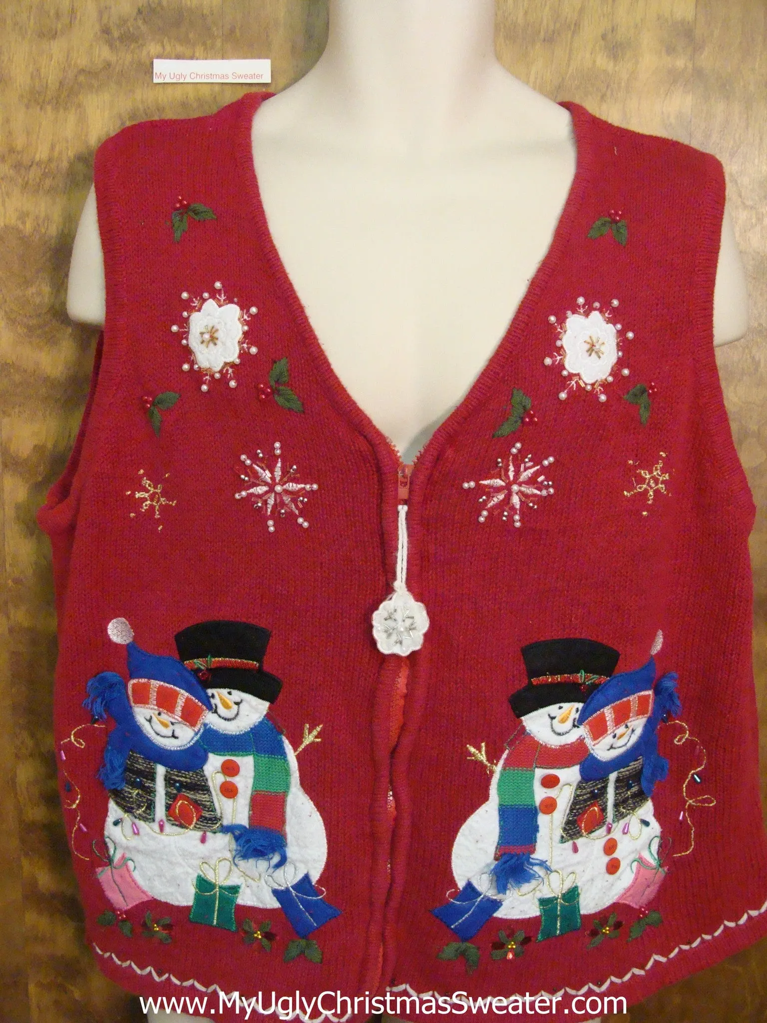 Snowman Love Ugliest Christmas Sweater Vest