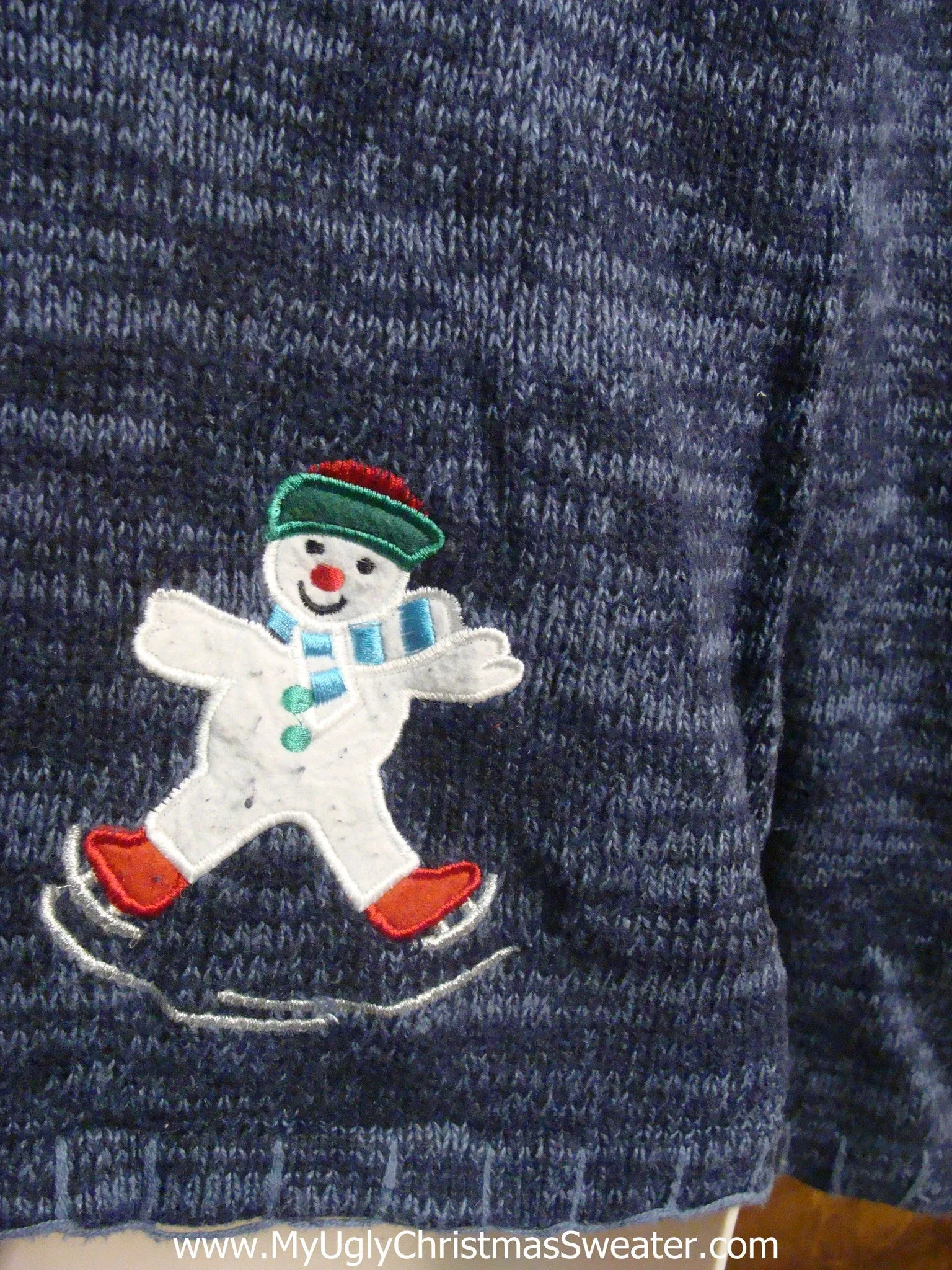 Snowmen Slipping and Sliding Funny Christmas Sweater