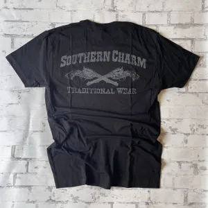 Southern Charm "Crossed Pistols" Short Sleeve T-shirt - Black