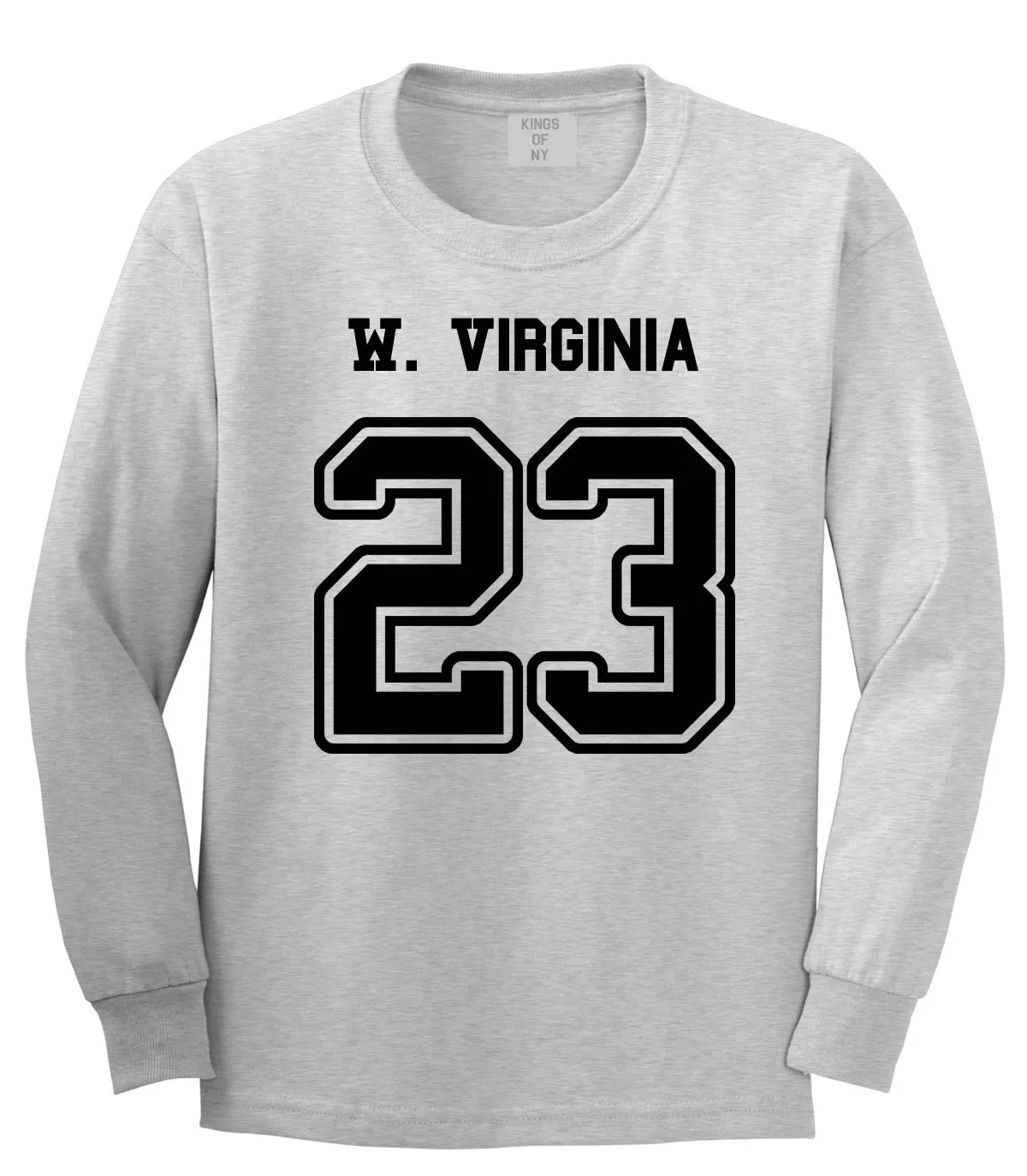 Sport Style West Virginia 23 Team State Jersey Long Sleeve T-Shirt