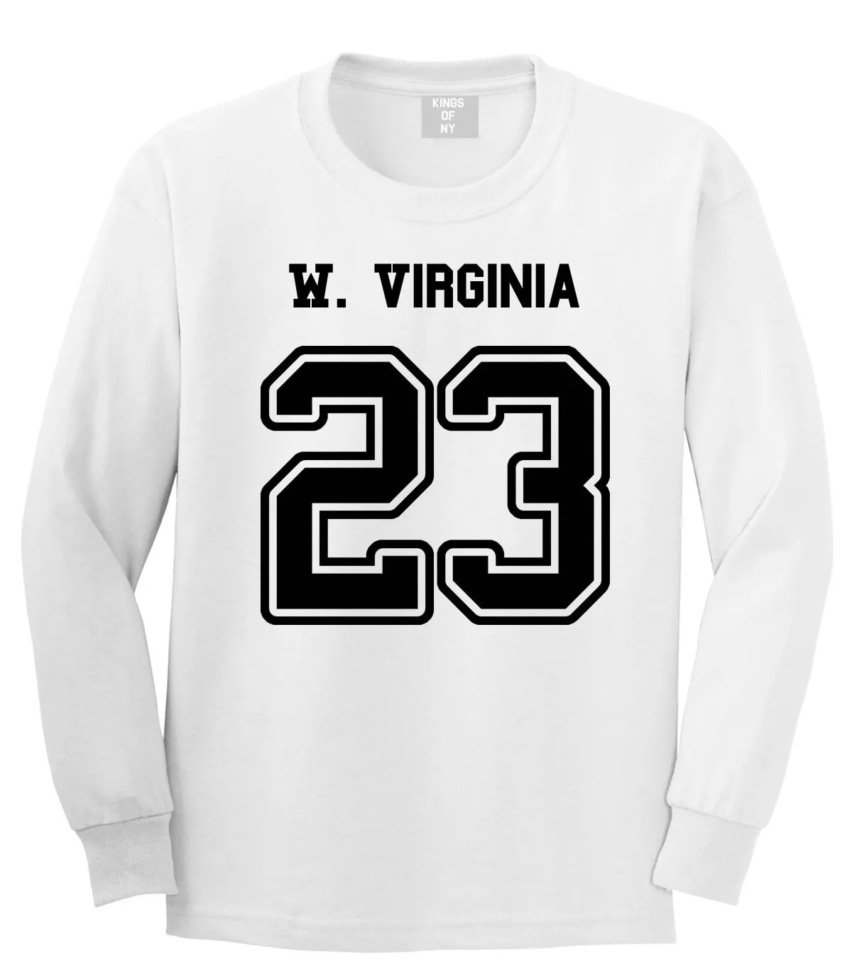 Sport Style West Virginia 23 Team State Jersey Long Sleeve T-Shirt