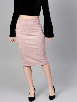 Suede Pencil Skirt