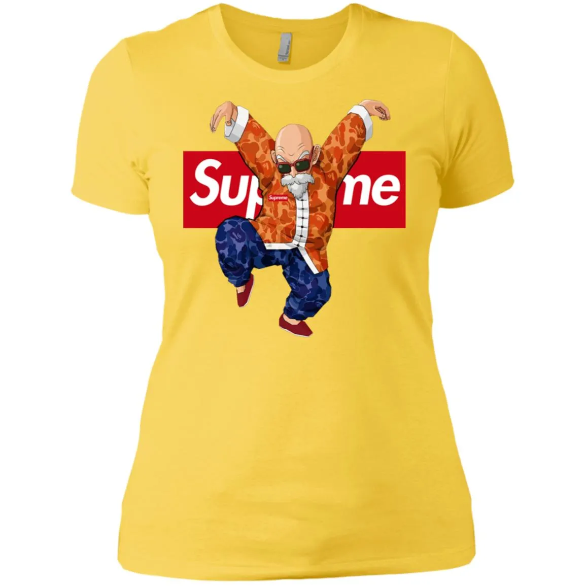 Supreme Kame Turtle Dragon Ball T-shirt Women Cotton T-Shirt